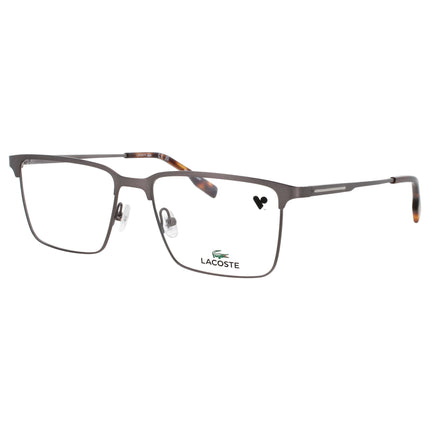 Lacoste L2296 N 033 Men's Matte Gunmetal Square Shape Full Rim Frame Eyeglasses ,