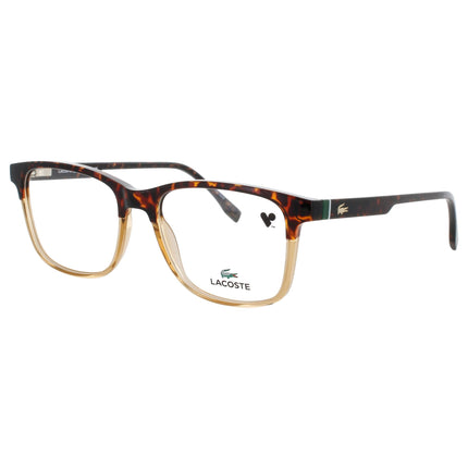 Lacoste L4002 217 Men's Havana/Caramel Square Shape Full Rim Frame Eyeglasses ,