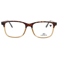 Lacoste L4002 217 Men's Havana/Caramel Square Shape Full Rim Frame Eyeglasses ,