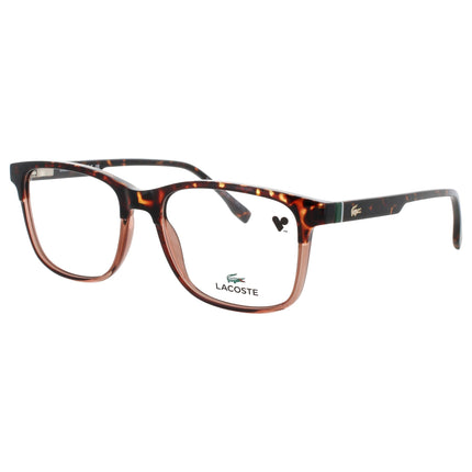 Lacoste L4002 219 Men's Havana/Cognac Square Shape Full Rim Frame Eyeglasses ,