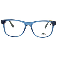 Lacoste L4004 410 Men's Transparent Blue Square Shape Full Rim Frame Eyeglasses , 53mm ,