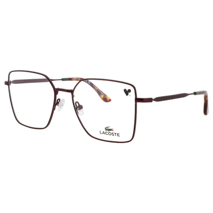 Lacoste L2316 505 Men's Aubergine Geometric Full Rim Frame Eyeglasses ,