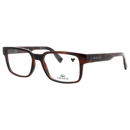 Lacoste Men's Havana Acetate Full Rim Rectangular Frame Eyeglasses - L2928 N 214 ,