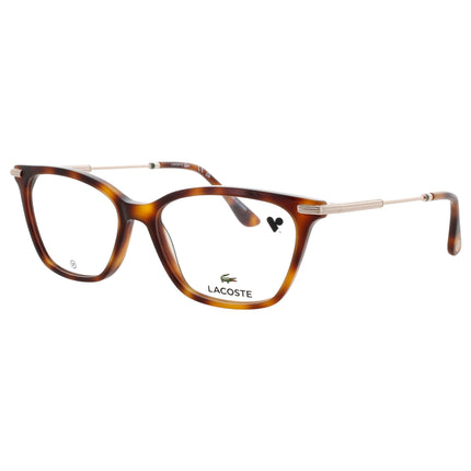 Lacoste Men's Havana Acetate Full Rim Cat Eye Shape Frame Eyeglasses - L2961 214 ,