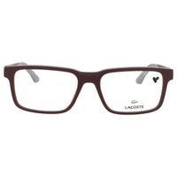 Lacoste Men's Matte Dark Red Acetate Rectangular Eyeglasses - L2922 N 603, 55 mm ,
