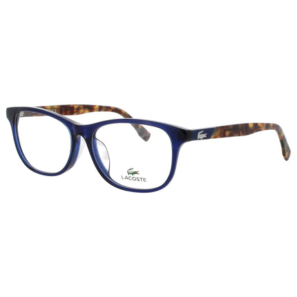 Lacoste Unisex Navy Tortoise Acetate Full Rim Rectangular Eyeglasses - L2801A 414 ,