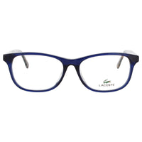 Lacoste Unisex Navy Tortoise Acetate Full Rim Rectangular Eyeglasses - L2801A 414 ,