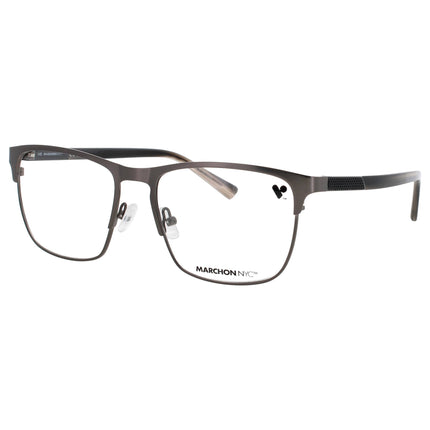 Marchon Men's Matte Dark Gunmetal Metal Full Rim Rectangular Eyeglasses - M-2031 N 073 ,
