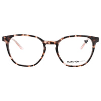 Marchon Unisex Blush Tortoise Acetate Full Rim Round Frame Eyeglasses - M-8516 690 ,