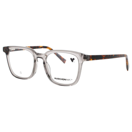 Marchon Unisex Smoke Crystal Acetate Full Rim Square Frame Eyeglasses - M-8517 050 ,