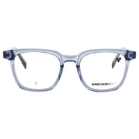 Marchon Unisex Denim Crystal Acetate Full Rim Square Frame Eyeglasses - M-8517 422 ,