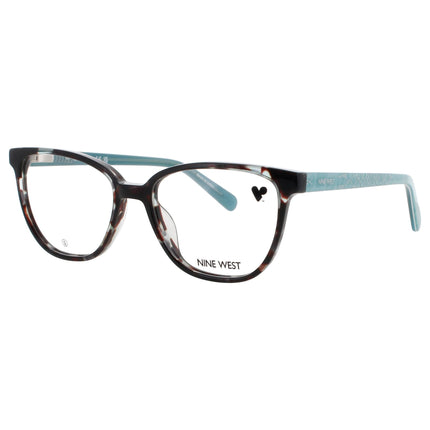 Nine West Men's Aqua Tortoise Acetate Full Rim Cat Eye Frame Eyeglasses - NW5218 450 ,