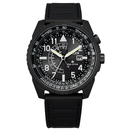 Citizen Men's Eco Drive Watch - Nighthawk Black Dial Green Strap | BJ7135-02E ,