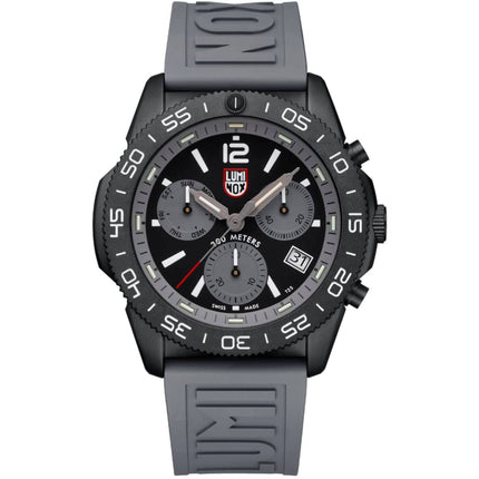 Luminox Pacific Diver Chronograph XS.3148 44mm Swiss Made Dive Watch, Graphite Grey ,