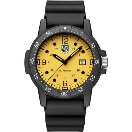 Luminox Sea Bass CARBONOX X2.2005 44mm G-Collection Swiss Made Watch, Yellow Dial ,