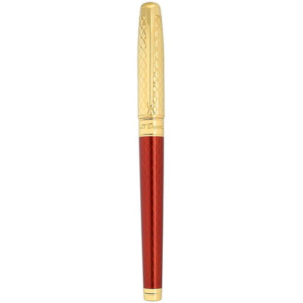 S.T. Dupont Line D Eternity Large Dragon Burgundy Fountain Pen 420028L, 14K Gold Nib ,
