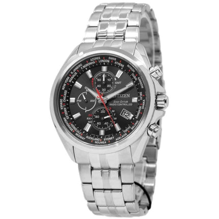 Citizen AT8200-87E Eco-Drive Men's Chronograph Watch Black Dial Stainless Steel ,