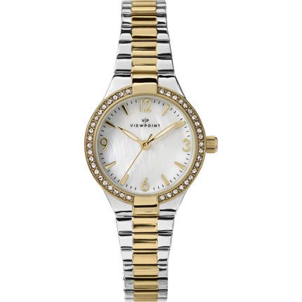 Timex Viewpoint CC3D85800 Women’s Two-Tone Stainless Steel Expansion Band Quartz Watch ,
