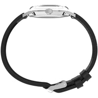 Timex x Peanuts Space Marlin TW2W89700 34mm Hand-Wound Black Vegan Leather Strap Watch ,