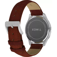 Timex Main Street TW2Y16200 Men’s 42mm Quartz Blue Dial Brown Leather Strap Watch ,