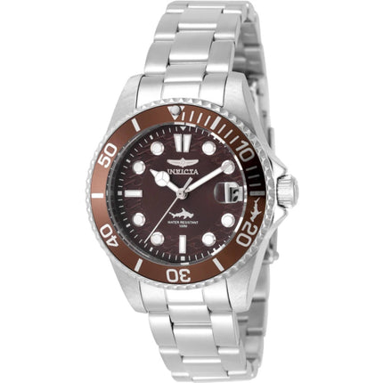 Invicta Pro Diver 50910 Women’s 34mm Brown Metal Dial Stainless Steel Quartz Watch ,
