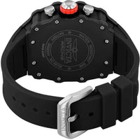 Invicta Racing 69736 Men’s 44.3 mm Quartz Watch, Black Acrylic Case, Silver Dial, 50 M ,