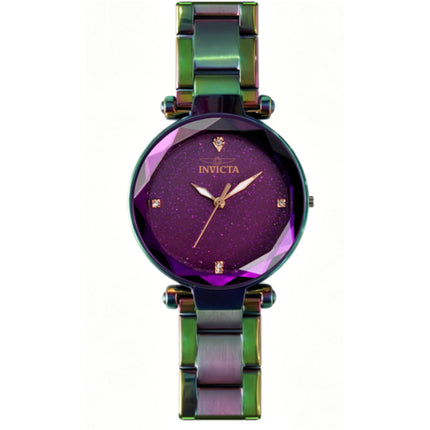 Invicta 70327 Celestial Women’s Quartz Watch 34mm Iridescent Purple Steel w/ Blue Dial ,