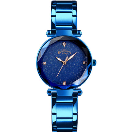 Invicta 70328 Celestial Women’s Quartz Watch 34mm Blue Stainless Steel Purple Dial 30m ,