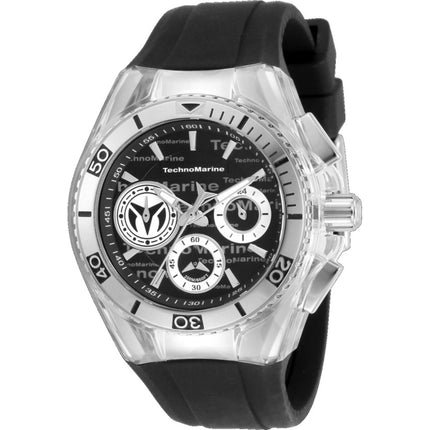 TechnoMarine TM-118129 Cruise Lady 40.57mm Quartz Watch, Steel Case, Silicone Band ,