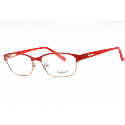 Pepe Jeans Women's Eyeglasses - Red Metal Rectangular Full Rim Frame | PJ1143 C3 ,