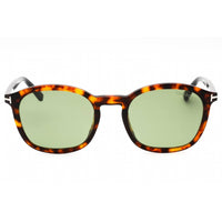 Tom Ford Men's Sunglasses - Dark Havana Round Full Rim Frame Green Lens | FT1020 52N ,