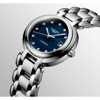 Longines Women's Watch - Primaluna Automatic Blue Dial Silver Bracelet | L81114986 ,