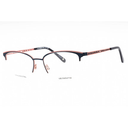 Liz Claiborne Women's Eyeglasses - Navy Metal Cat Eye Half Rim Frame | L 673 0E8W 00 ,