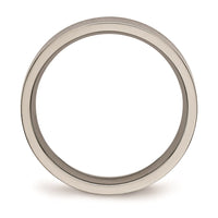 Titanium Polished Flat Comfort Back Ring | TB467 ,