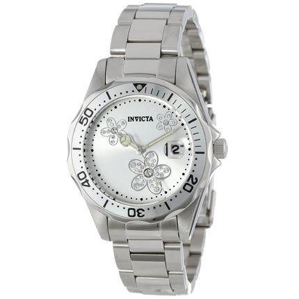 Invicta Women's Angel Stainless Steel Crystal Watch - Quartz Silver Dial | 12506 ,