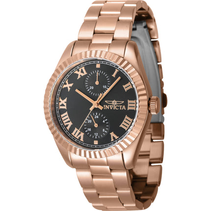 Invicta Women's Watch - Specialty Quartz Black Dial Rose Gold Bracelet | 47446 ,
