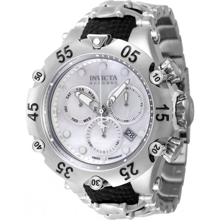 Invicta Men's Watch - Reserve Chronograph Quartz White, Silver Dial Bracelet | 47156 ,