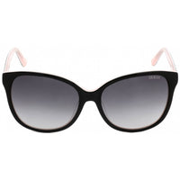 Guess Women's Sunglasses - Shiny Black Plastic Cat Eye Full Rim Frame | GU7546 01B ,
