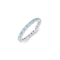 Sterling Silver Stackable Expressions Blue Topaz Ring | QSK1198 ,