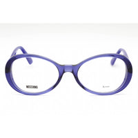 Moschino Women's Eyeglasses - Blue Oval Full Rim Frame Clear Demo Lens | MOS594 PJP ,