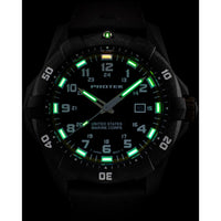 ProTek Men's Watch - USMC Series Quartz Black Dial Genuine Rubber Strap Dive | 1011 ,