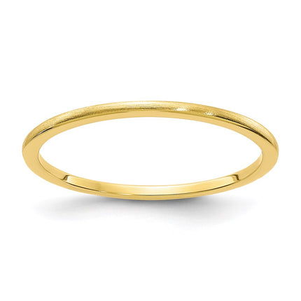 10K Gold 1.2mm Half Round Satin Stackable Band | 1STK24-120Y ,