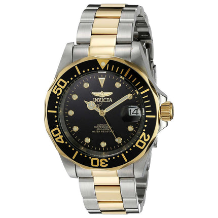 Invicta Men's Automatic Dive Watch - Pro Diver Black Dial Two Tone Bracelet | 17043 ,