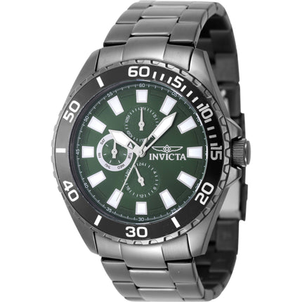 Invicta Men's Watch - Pro Diver Quartz Green Dial Charcoal Steel Bracelet | 29930 ,