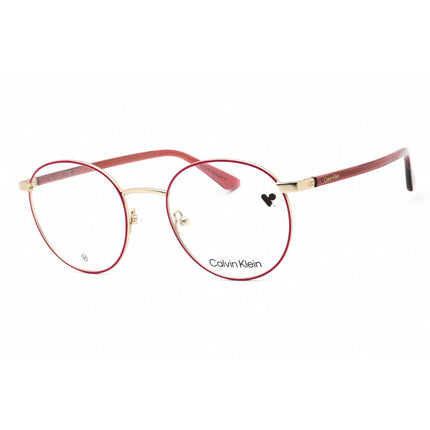 Calvin Klein Unisex Eyeglasses - Rose Metal Round Shape Full Rim Frame | CK23106 601 ,