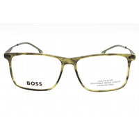 Hugo Boss Men's Eyeglasses - Ruthenium Green Horn Full Rim Frame | BOSS 1642 0XYG 00 ,