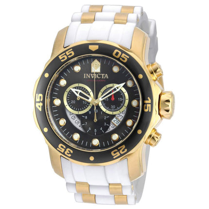 Invicta 20289 Men's Pro Diver Black Dial Steel & Polyurethane Strap Chronograph Watch ,
