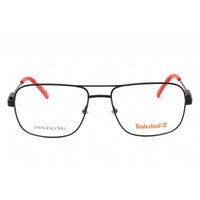 Timberland Men's Eyeglasses - Matte Black Metal Aviator Full Rim Frame | TB1676 002 ,