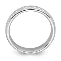 Sterling Silver Stackable Expressions Rhodium Ring | QSK287 ,