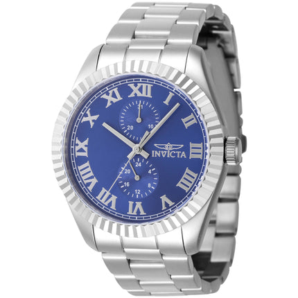 Invicta Men's Watch - Specialty Blue Brass Dial Silver Tone Steel Bracelet | 47423 ,